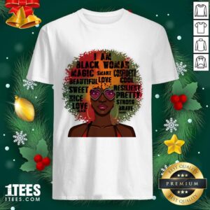 Pretty Black History Month Natural Hair Afro Word Art Black Women Gift Shirt