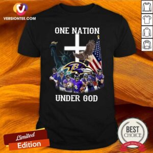 Nice Baltimore Ravens One Nation Under God Shirt