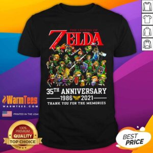 Awesome The Legend Of Zelda 35th Anniversary 1986 2021 Thank You For The Memories Shirt
