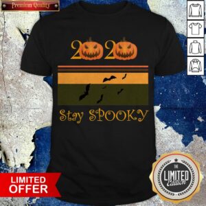 Stay Spooky Retro Pumpkin Bat Essential Halloween 2020 Shirt