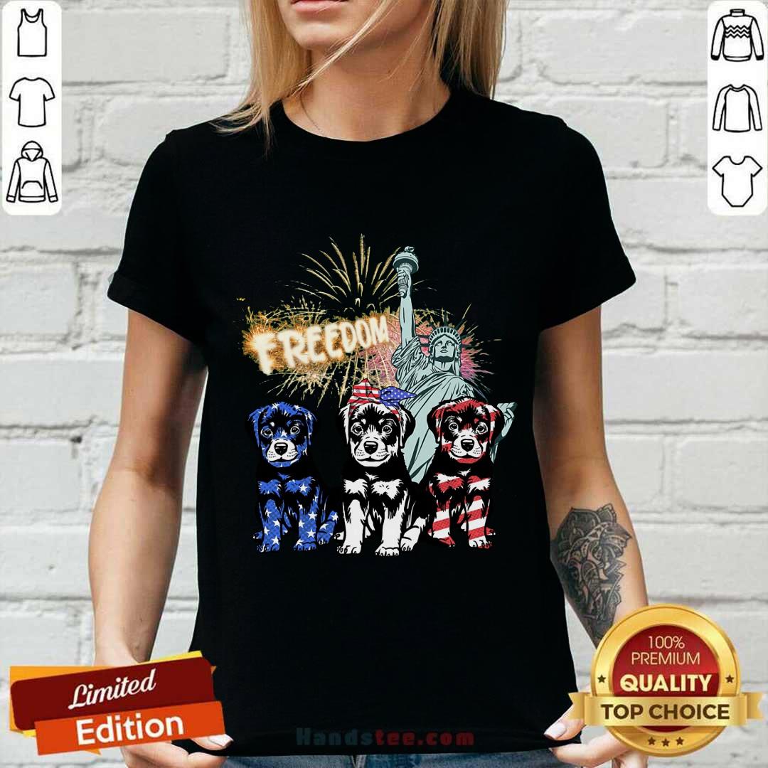 Freedom Rottweilers Statue Of Liberty USA Flag Shirt