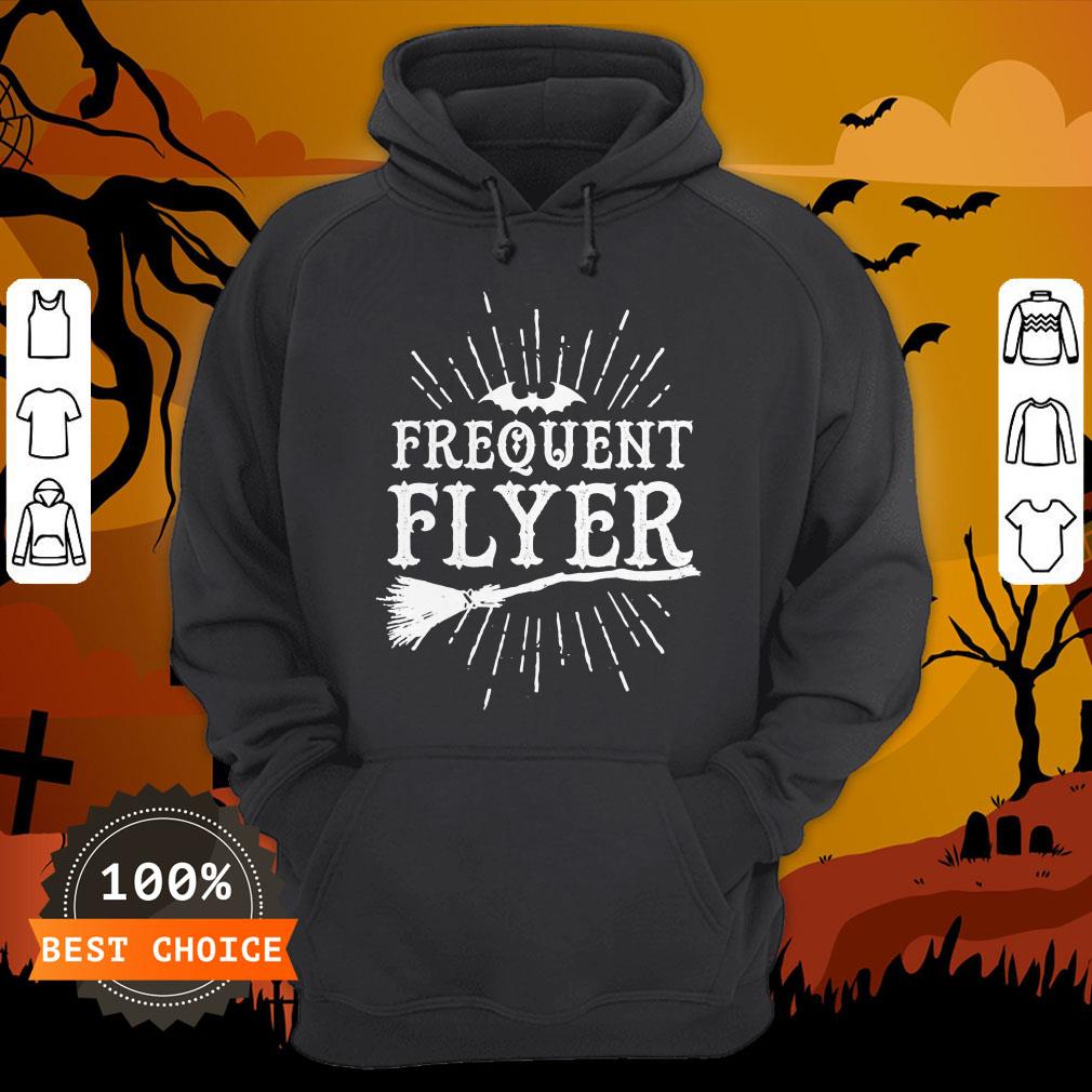 Frequent Flyer Vintage Bat And Witch Halloween Party T-Shirt