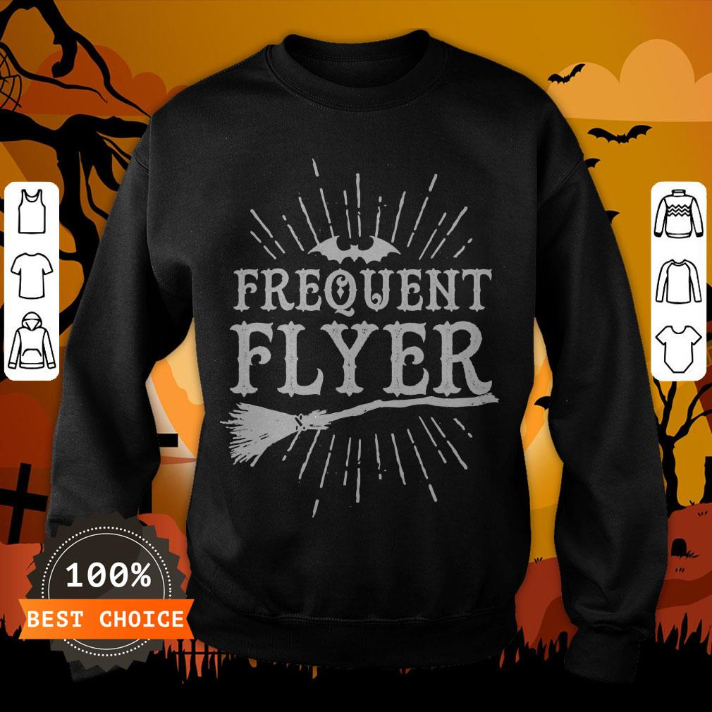 Frequent Flyer Vintage Bat And Witch Halloween Party T-Shirt