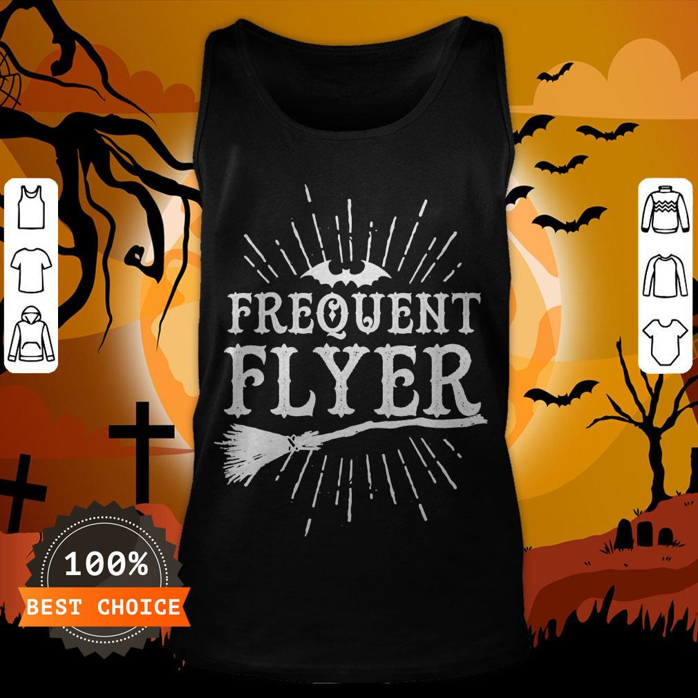 Frequent Flyer Vintage Bat And Witch Halloween Party T-Shirt