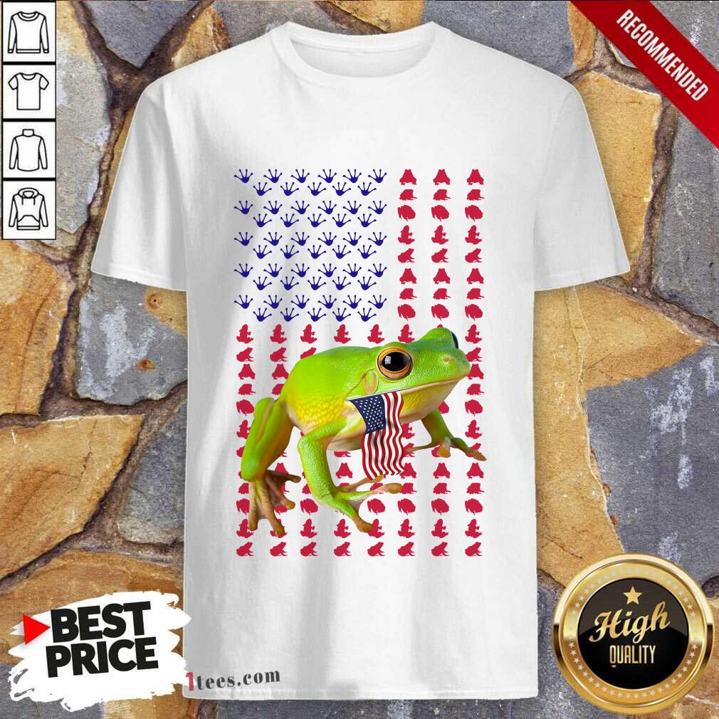 Frog American Flag Shirt