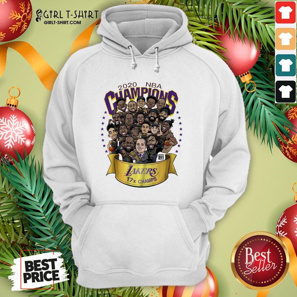 Funny 2020 NBA Champions Los Angeles Lakers 17 Champs Cartoon Shirt