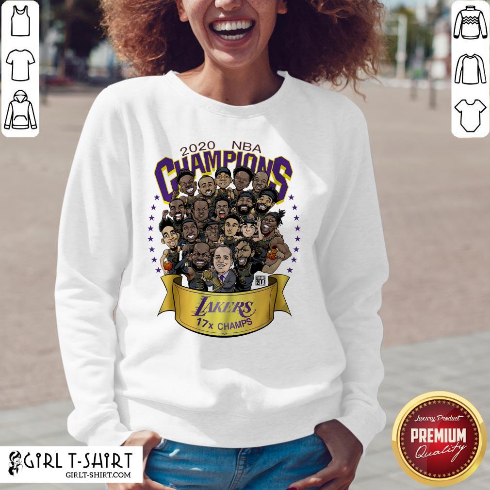 Funny 2020 NBA Champions Los Angeles Lakers 17 Champs Cartoon Shirt