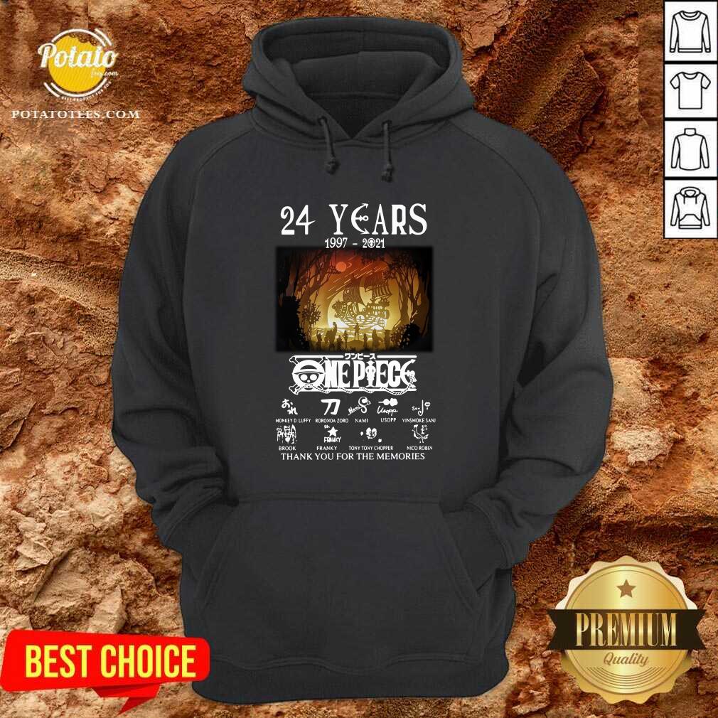 Funny 24 Years 1997 2021 One Piece Signatures Thank You For The Memories Shirt