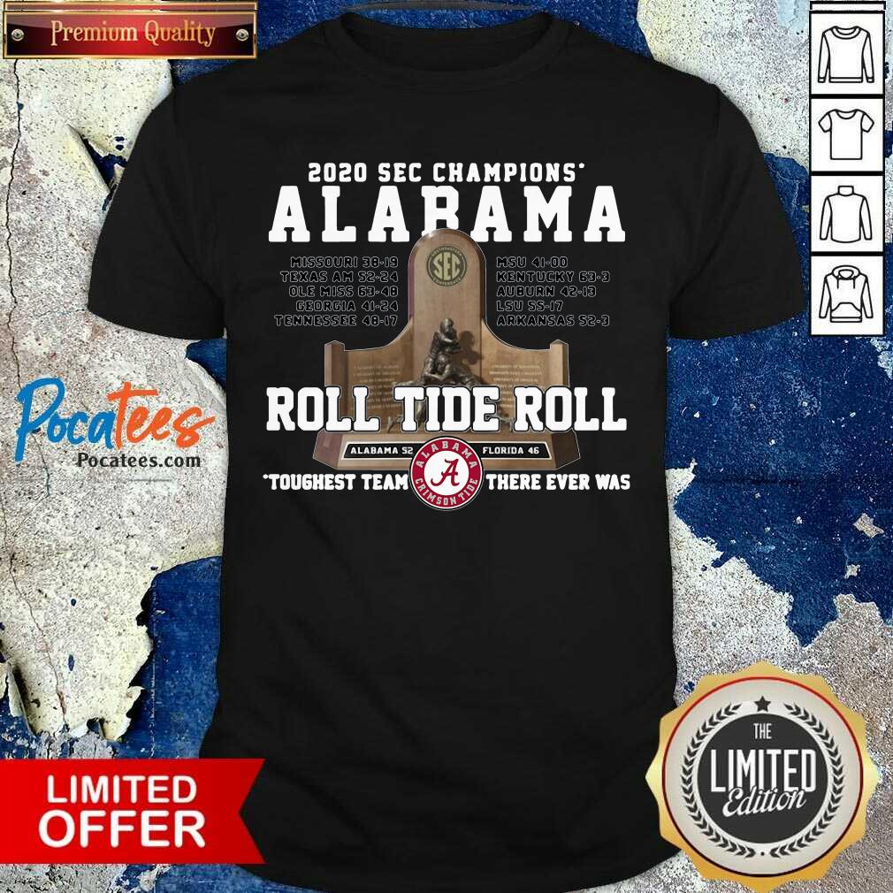 Funny Alabama Crimson 2020 Sec Champions Roll Tide Roll Shirt