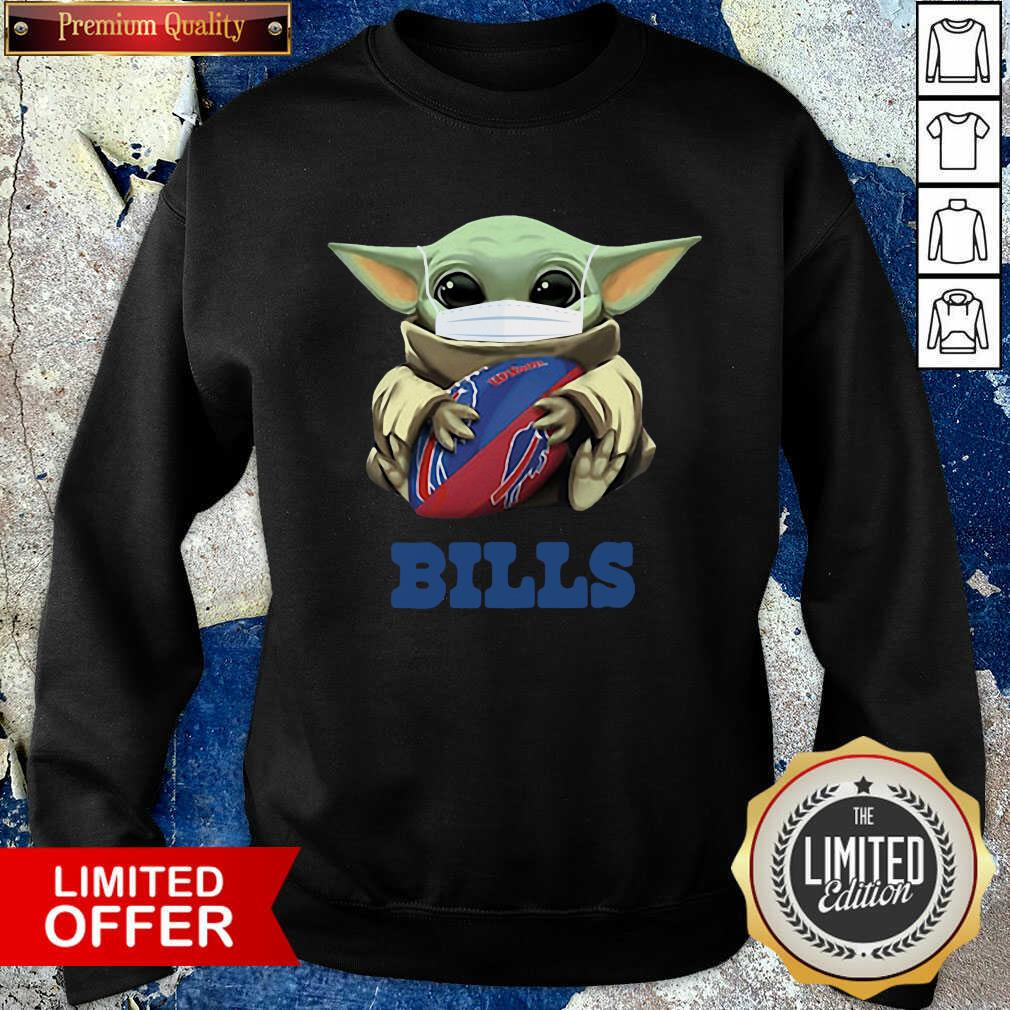 Funny Baby Yoda Face Mask Hug Buffalo Bills Shirt