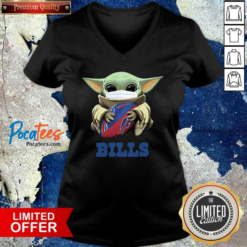 Funny Baby Yoda Face Mask Hug Buffalo Bills Shirt
