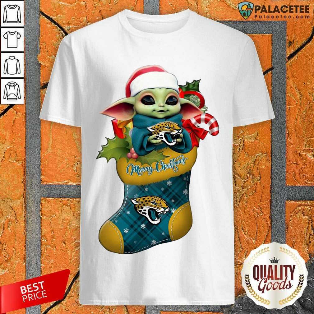 Funny Baby Yoda Hug Jacksonville Jaguars Ornament Merry Christmas 2020 Shirt