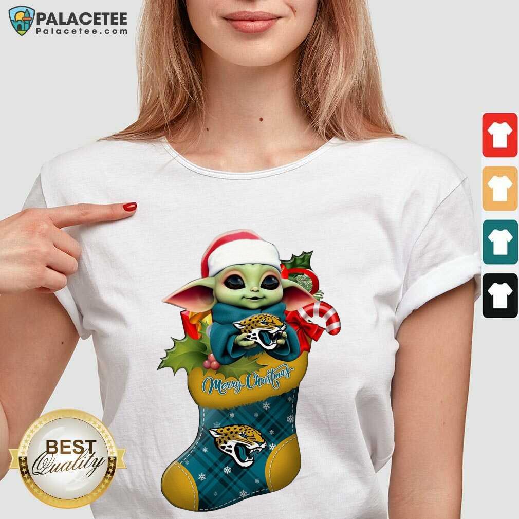 Funny Baby Yoda Hug Jacksonville Jaguars Ornament Merry Christmas 2020 Shirt