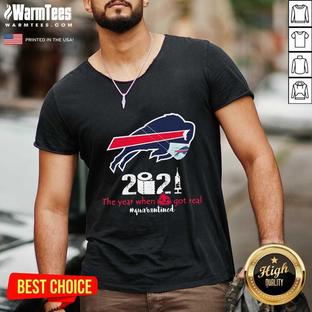 Funny Buffalo Bills Face Mask 2021 The Year When Got Real #Quarantined Shirt