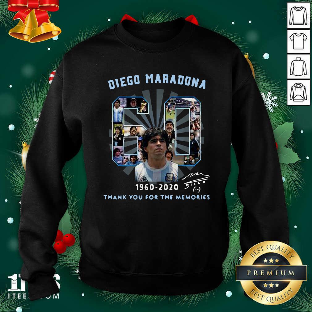 Funny Diego Maradona 60 Years 1960 2020 Thank You For The Memories Shirt