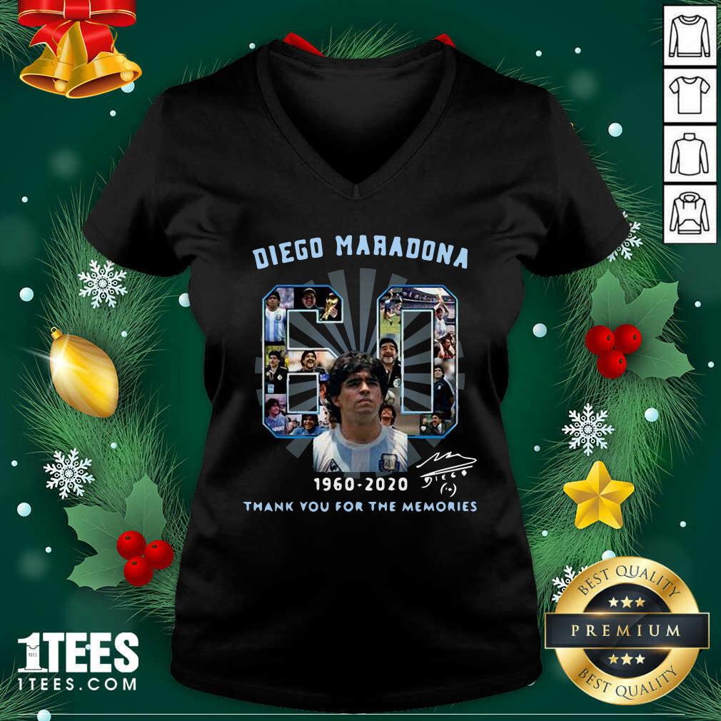 Funny Diego Maradona 60 Years 1960 2020 Thank You For The Memories Shirt