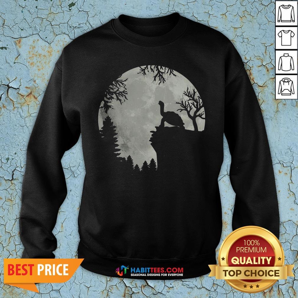Funny Howling Turtle The Moon Shirt