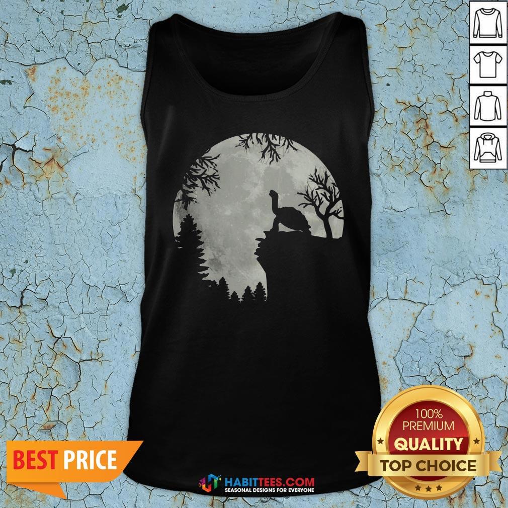 Funny Howling Turtle The Moon Shirt