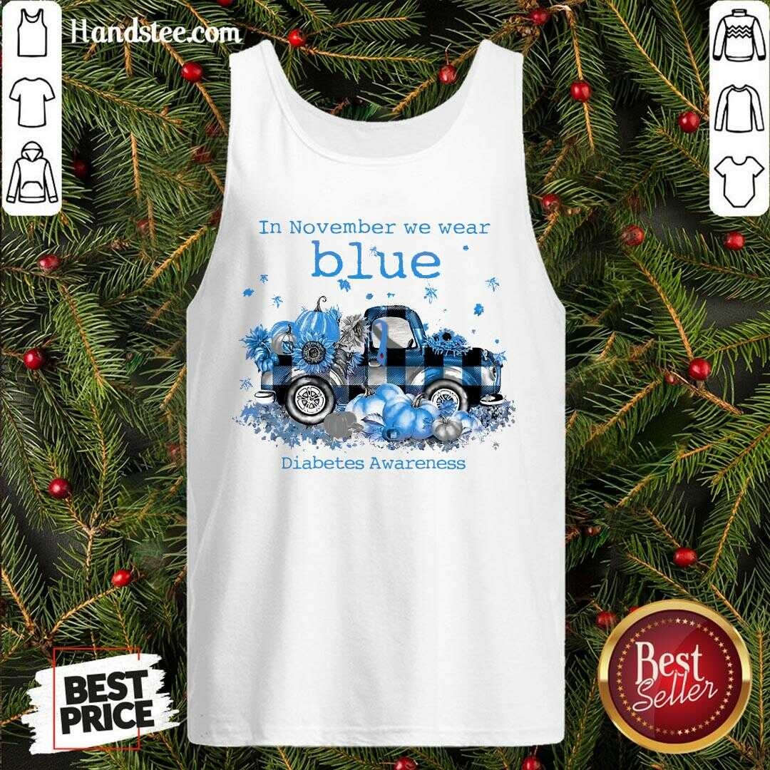 Funny In November We Wear Blue Pumpkin Shirt