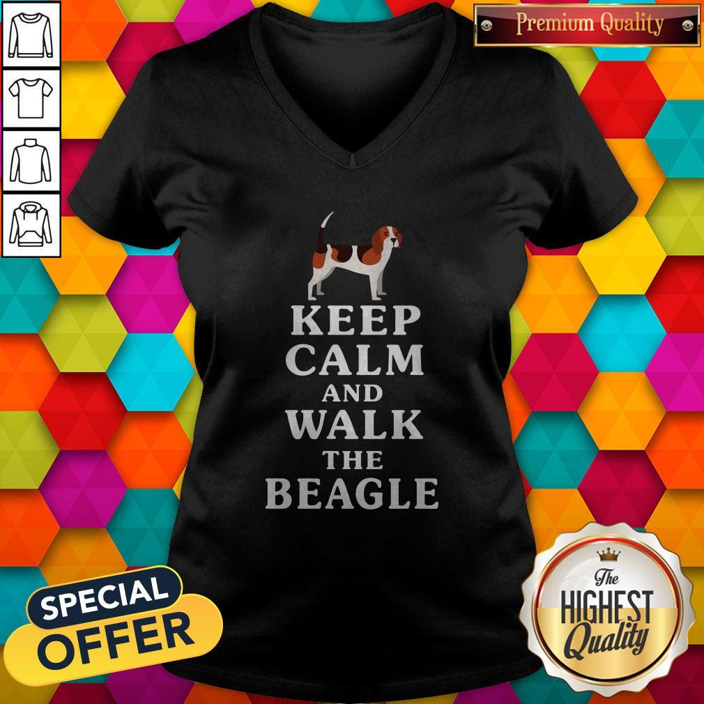 Funny Keep Calm And Walk The Beagle Shirt