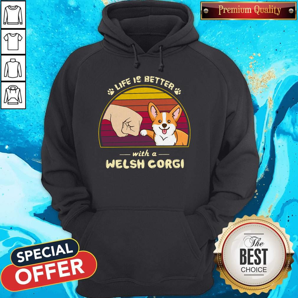 Funny Life Is Better With A Welsh Corgi Vintage Retro Shirt