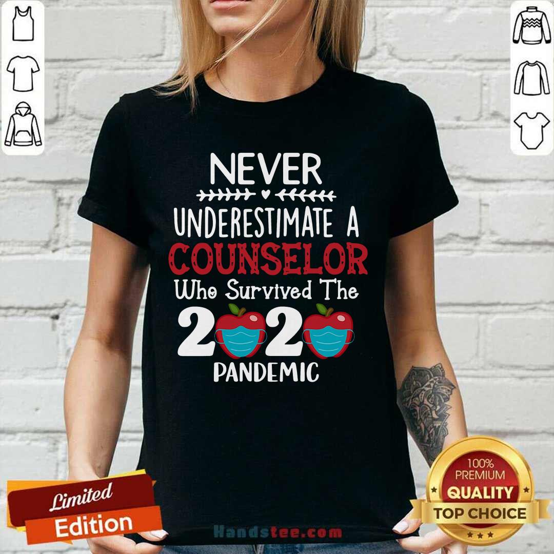 Funny Never Underestimate A Counselor Survived 2020 Pandemic Shirt