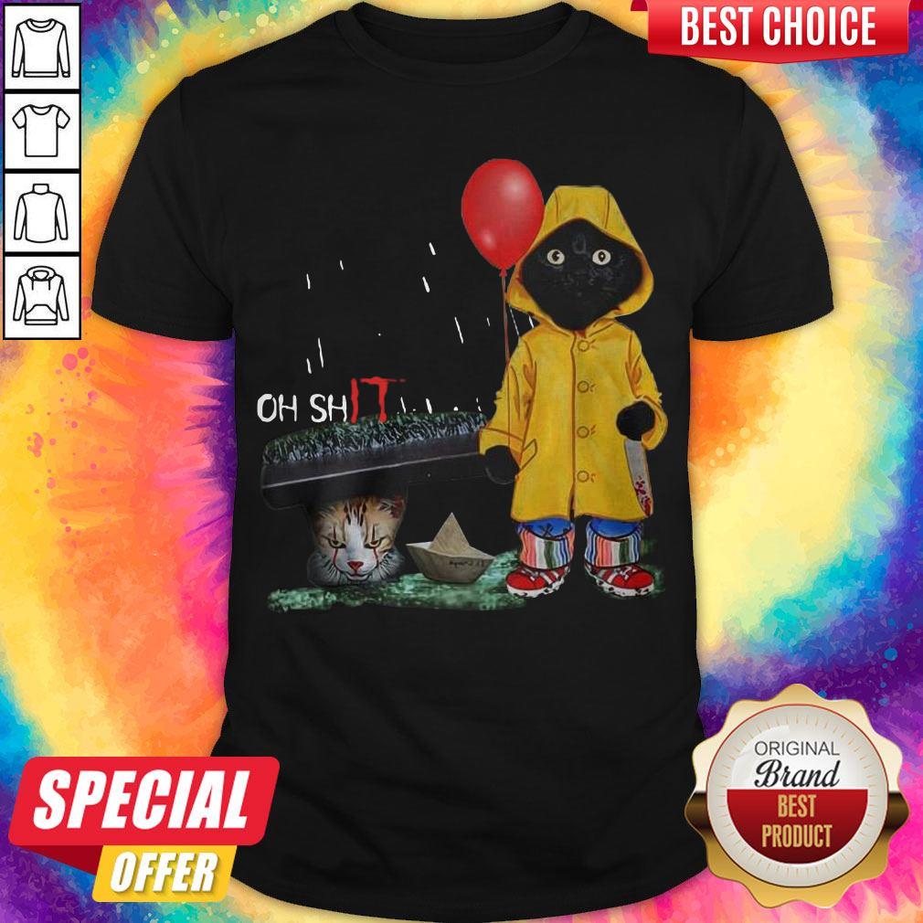 Funny Oh Shit Cat PennywIse It Shirt