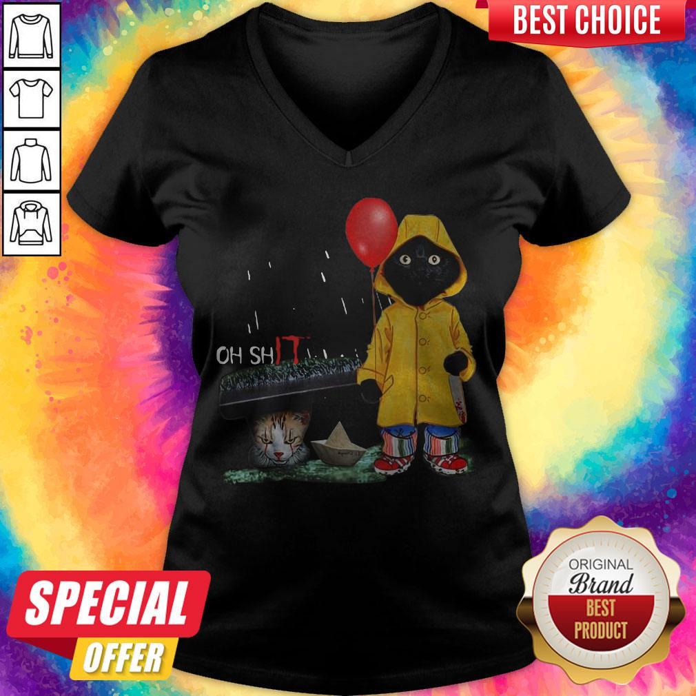 Funny Oh Shit Cat PennywIse It Shirt