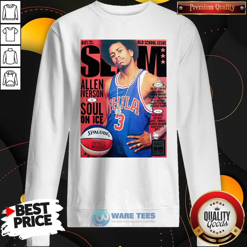Funny Old School Issue Slam Allen Iverson Soul On Ice Shirt