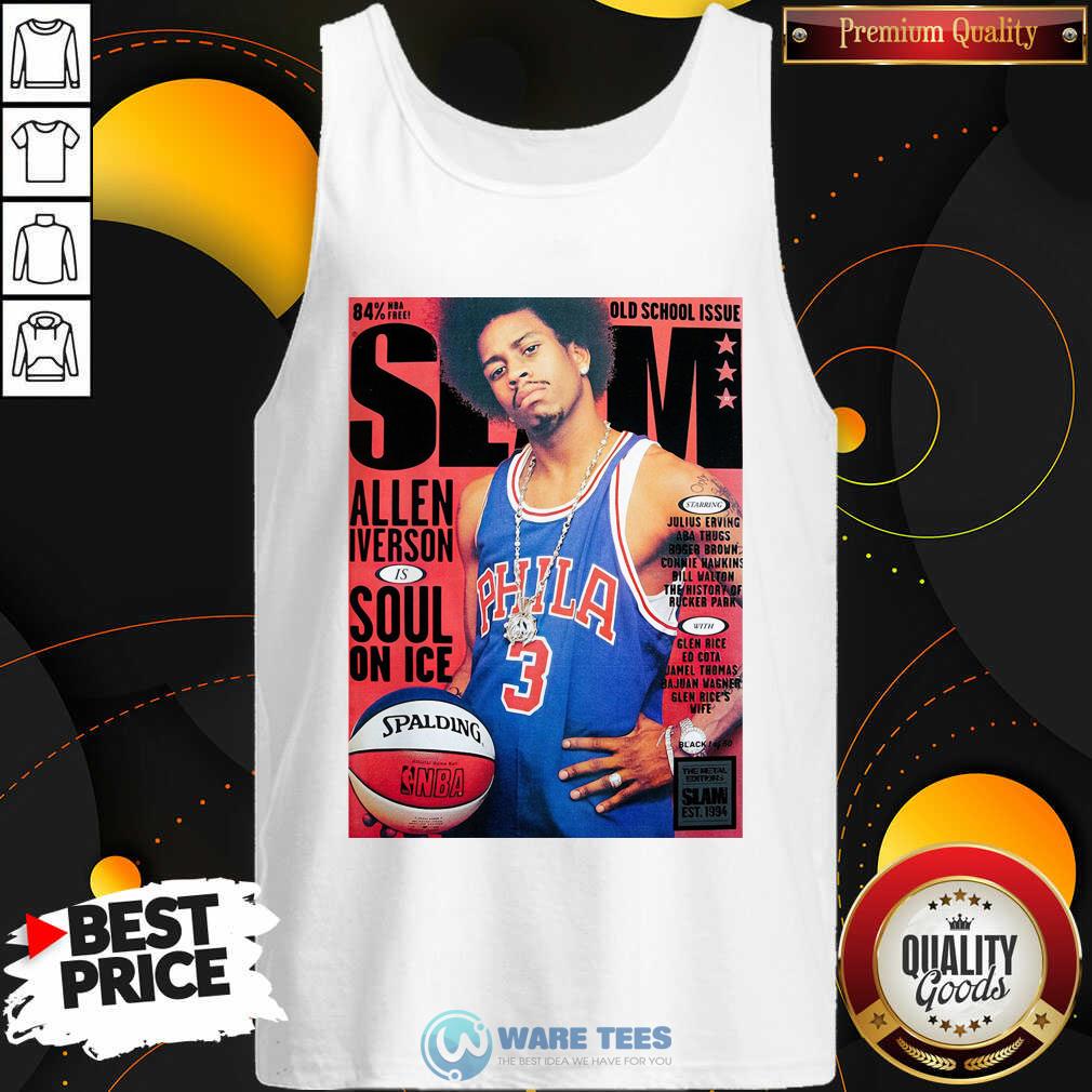 Funny Old School Issue Slam Allen Iverson Soul On Ice Shirt