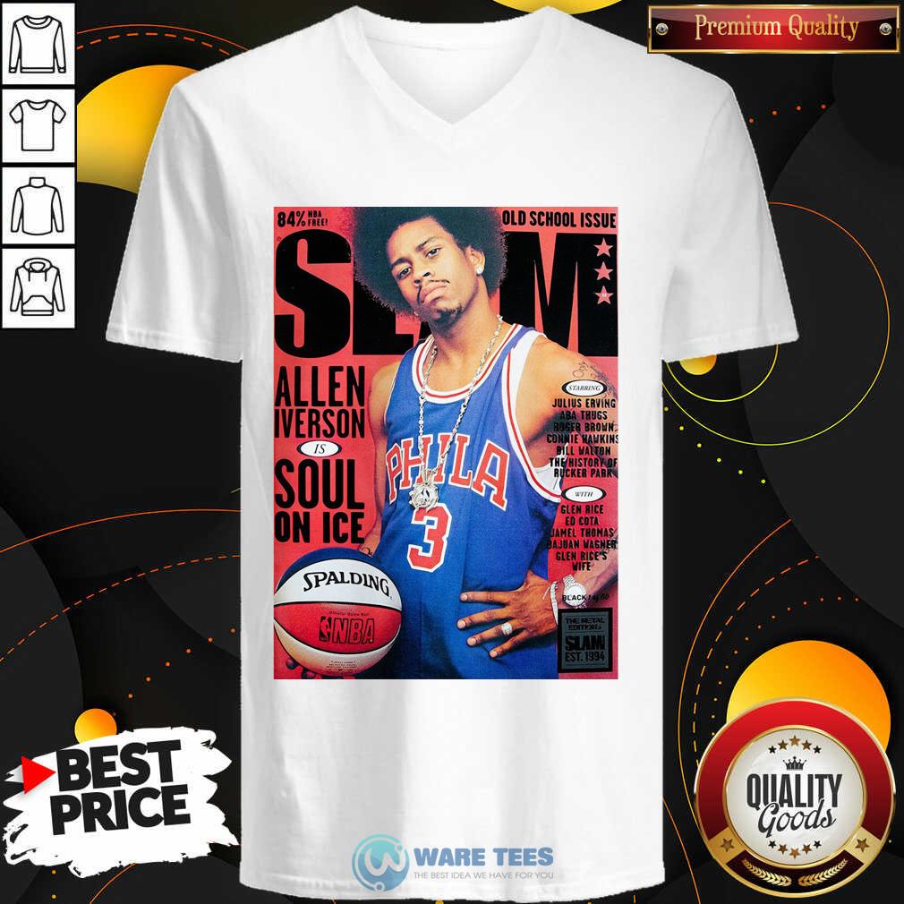 Funny Old School Issue Slam Allen Iverson Soul On Ice Shirt