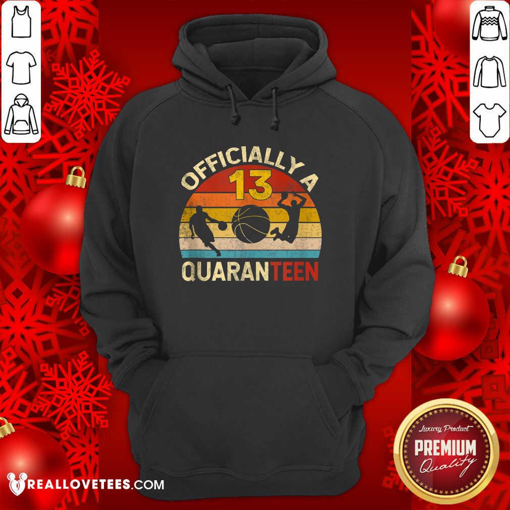 Funny Quaranteen 13th Birthday Basketball Vintage Shirt