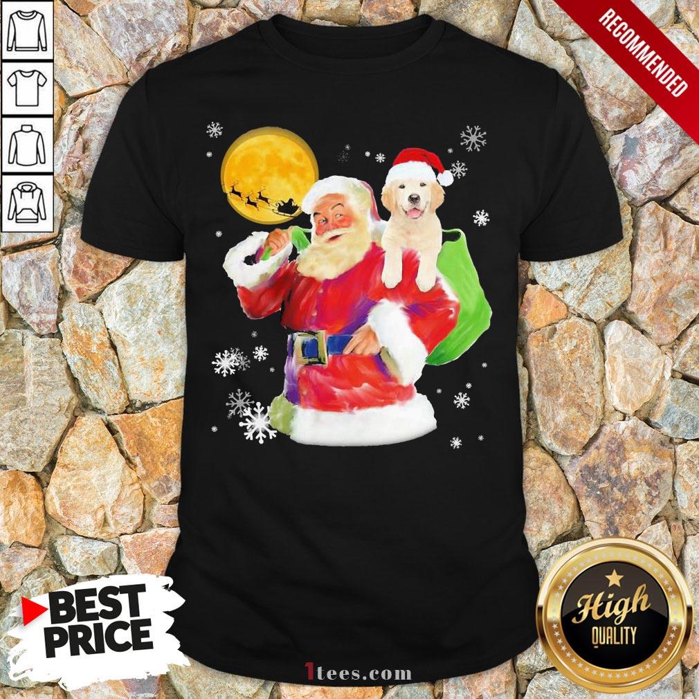 Funny Santa Claus and Golden happy Christmas 2020 shirt