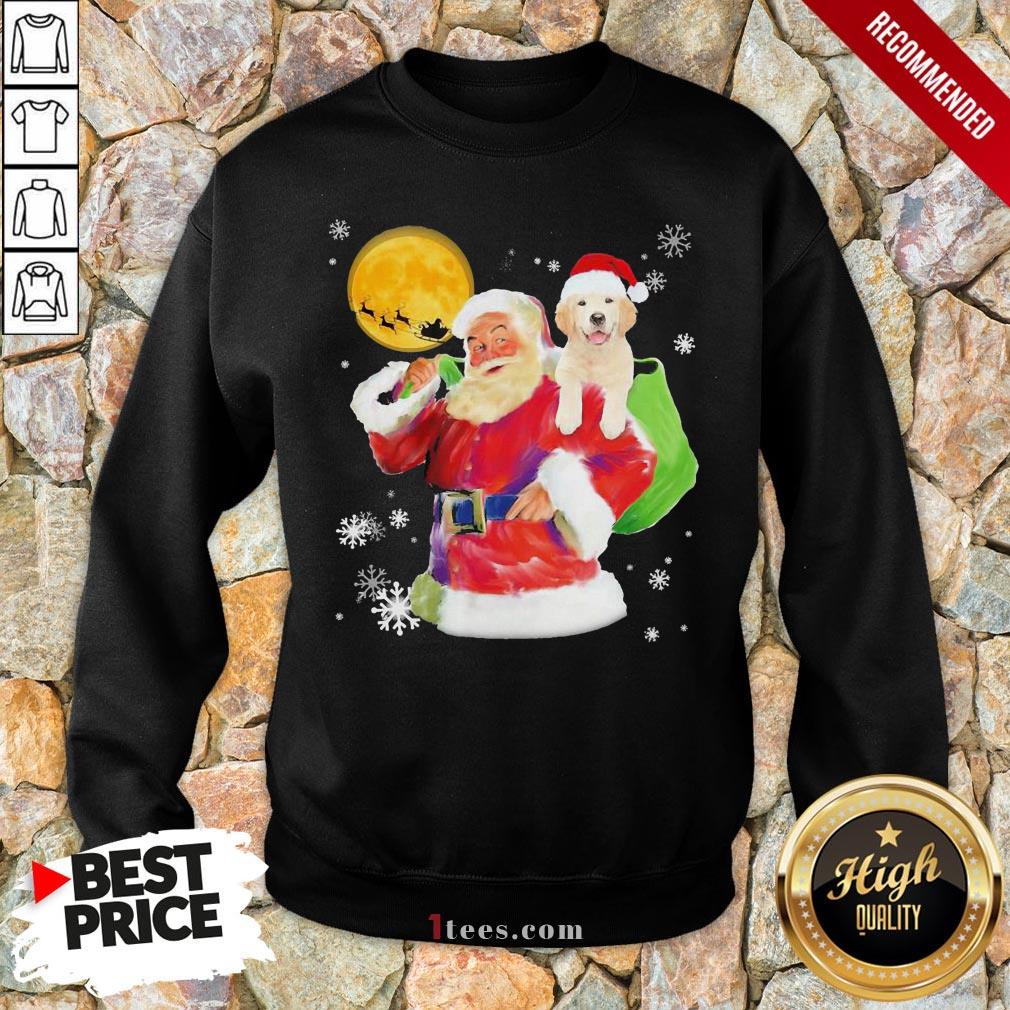 Funny Santa Claus and Golden happy Christmas 2020 shirt