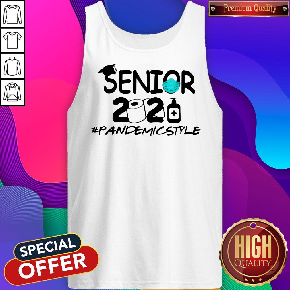 Funny Senior 2021 #Pandemicstyle Mask Toilet Paper Shirt