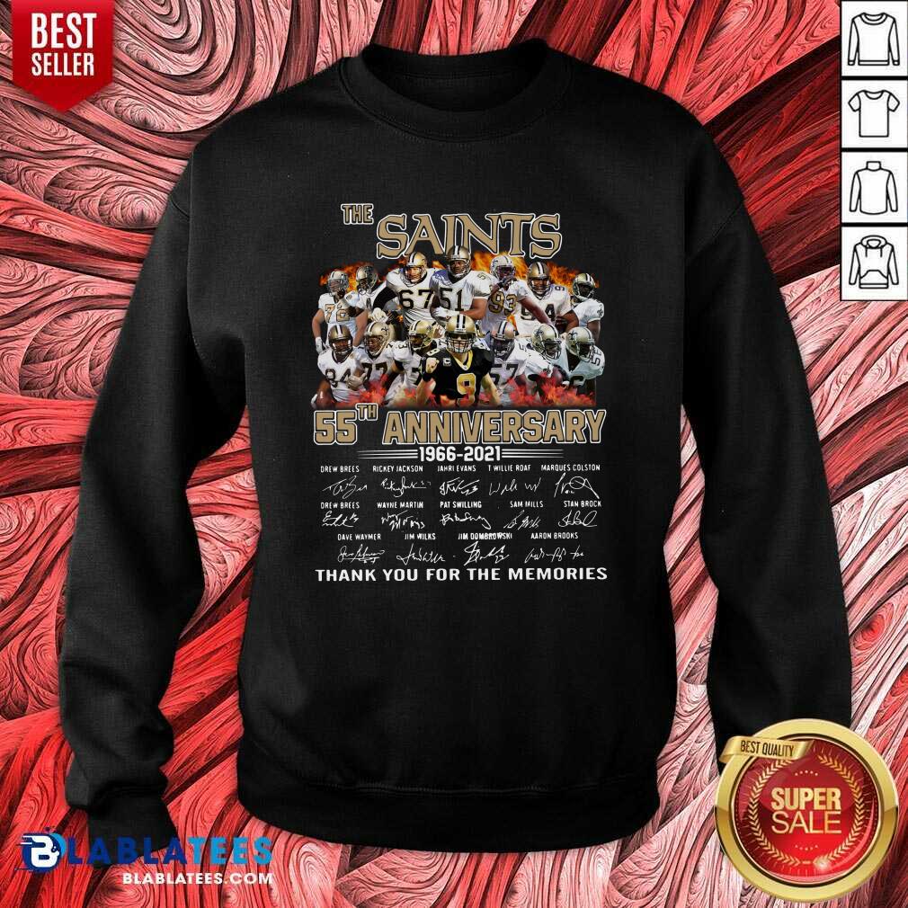 Funny The Saints 55th Anniversary 1966 2021 Signatures Thank Shirt