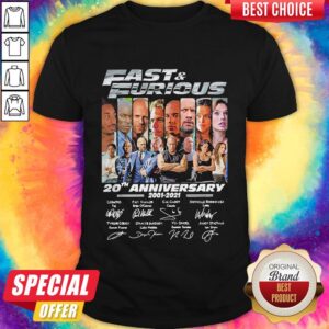 Official Fast And Furious 20th Anniversary Signatures Shirt