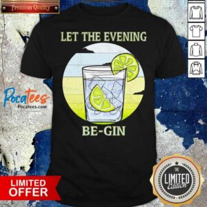 Nice Gin Glass Let The Evening Begin Shirt