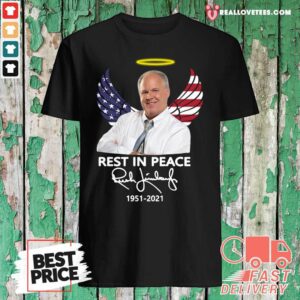 Sweet Rush Limbaugh Rest In Peace 1951 2021 American Flag Signature Shirt
