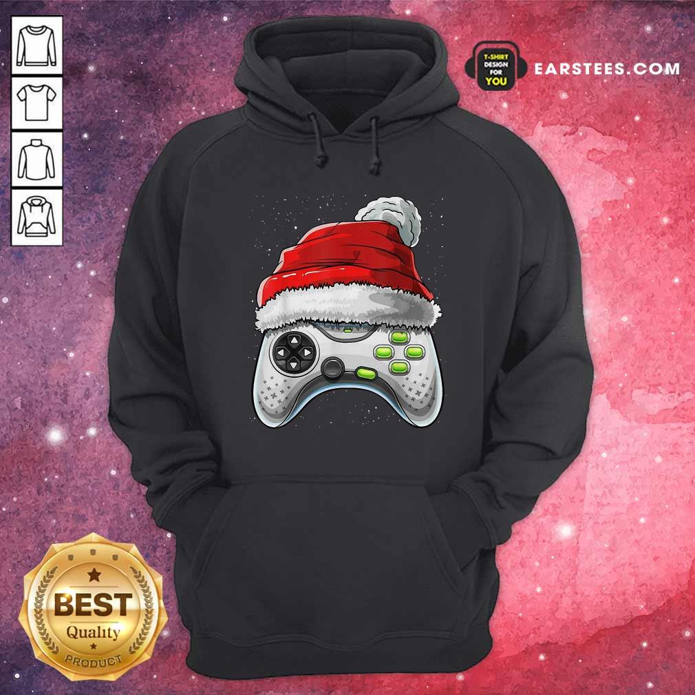 Awesome Video Game Controller Santa Hat Christmas Shirt