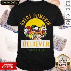 Awesome Great Pumpkin Believer Since 1966 Shirt