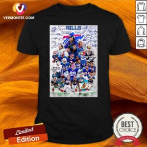 Original Buffalo Bills Team Football Full Player 2021 Signatures Shirt
