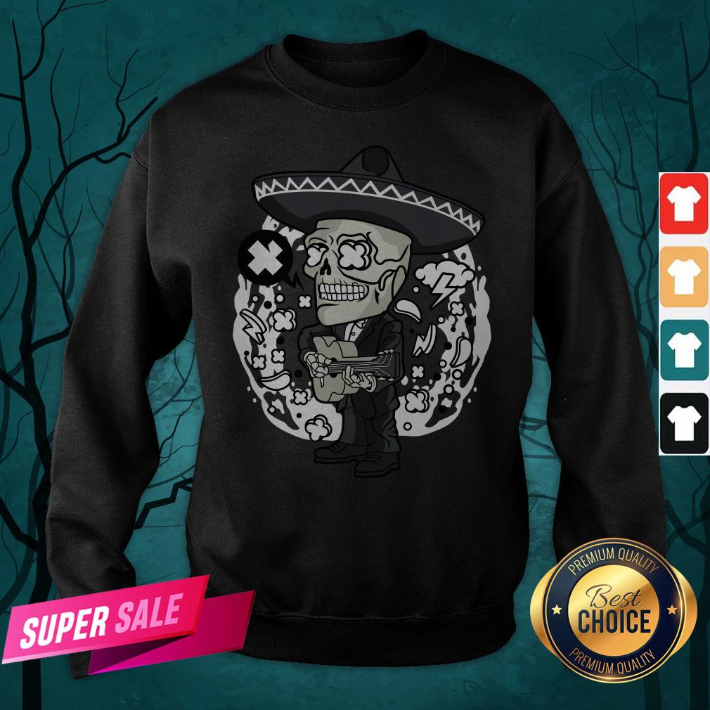 Gentlemen Skeleton Play Guitar Day Of The Dead In Mexican Holiday Shirt