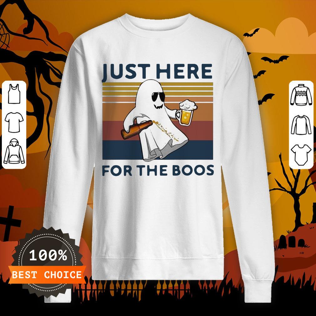 Ghost Beer Just Here For The Boos Vintage Retro Shirt