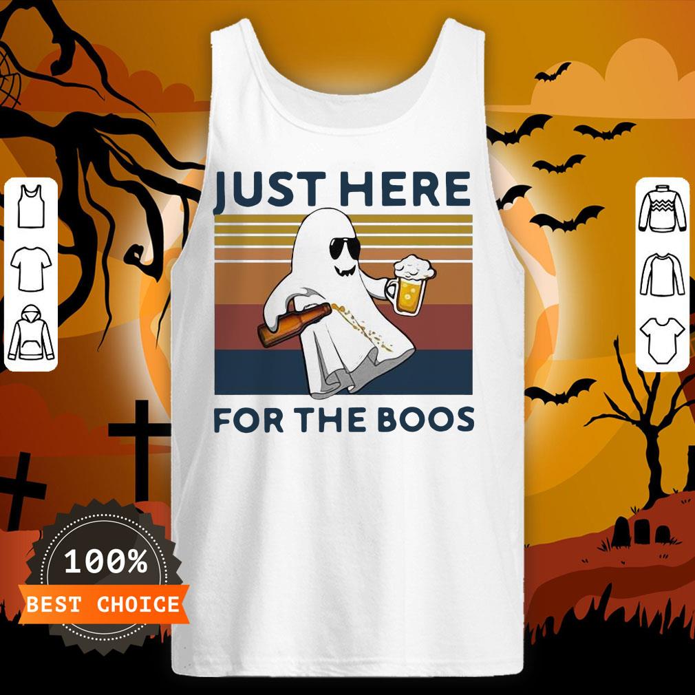 Ghost Beer Just Here For The Boos Vintage Retro Shirt