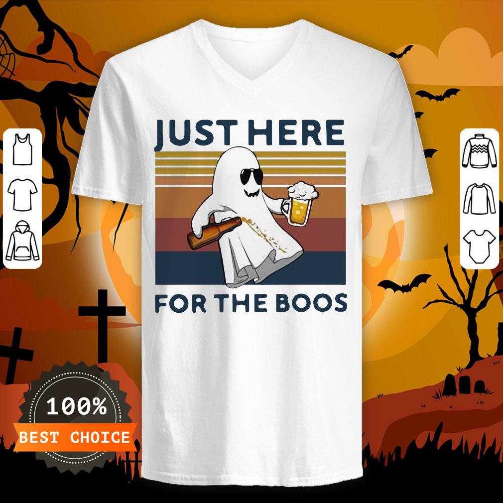 Ghost Beer Just Here For The Boos Vintage Retro Shirt