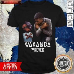 Chadwick Boseman With Children Wakanda Forever Shirt