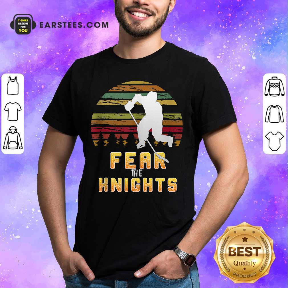 Goaltender Golden Ice Hockey Fear The Knight Vintage Shirt