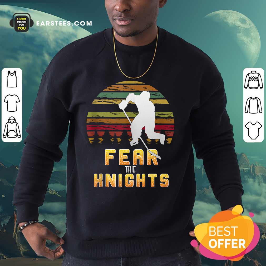 Goaltender Golden Ice Hockey Fear The Knight Vintage Shirt
