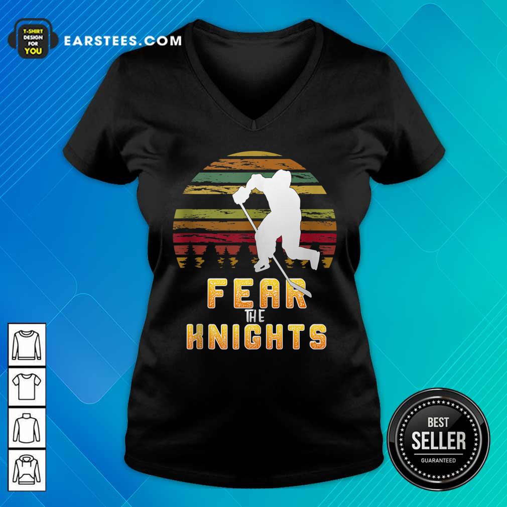 Goaltender Golden Ice Hockey Fear The Knight Vintage Shirt